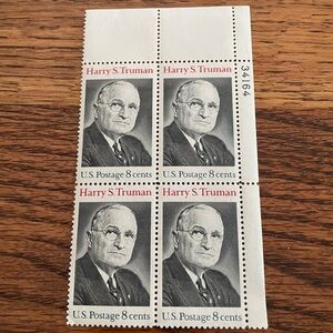Unused USPS Harry Truman stamps set of 4
